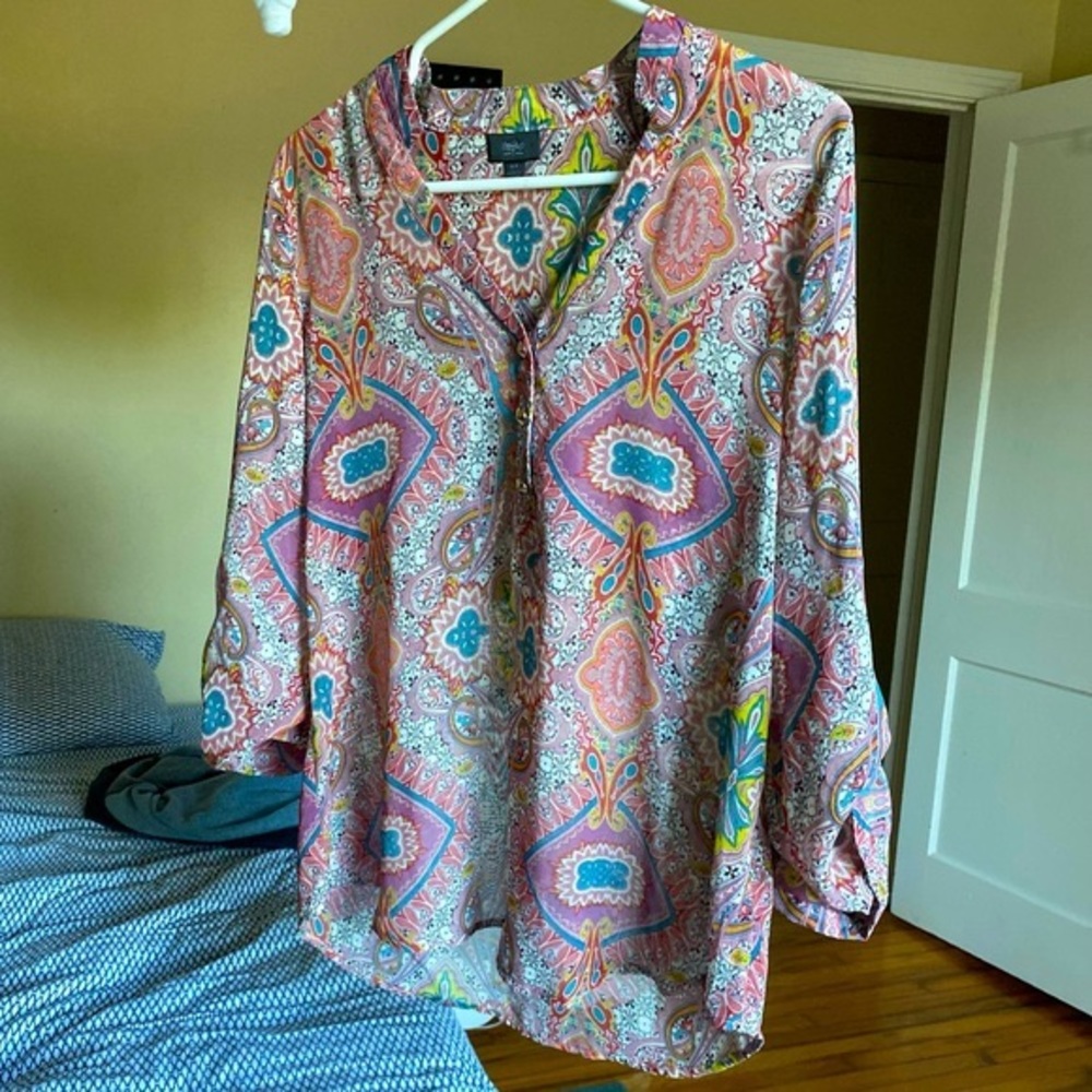 Sheer Paisley Blouse